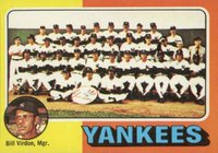 1975 Topps Mini #611 Yankees Team Baseball Card