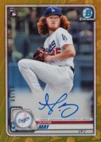 2020 Bowman Chrome Rookie Autographs #CRADM Dustin May Gold Refractor Baseball Card