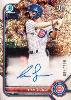 2022 Bowman Chrome Prospect Autographs #CPALS Liam Spence Speckle Refractor Baseball Card
