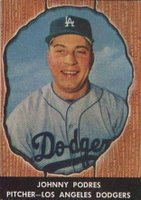 1958 Hires Root Beer #42 Johnny Podres No Tab Baseball Card