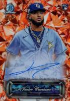 2024 Bowman Sapphire Edition Sapphire Selections Autographs #JC Junior Caminero Orange Baseball Card