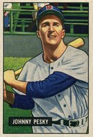1951 Bowman #15 Johnny Pesky Baseball Card