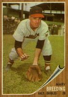 1962 Topps #6 Marv Breeding Baseball Card