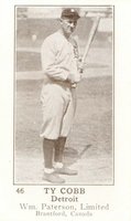 1923 William Paterson #46 Ty Cobb Baseball Card