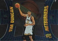 1997 Press Pass Net Burners  #1 Tim Duncan Basketball Card