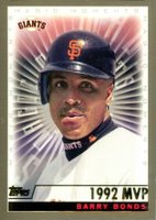 2000 Topps #476 Barry Bonds Magic Moments-1992 MVP Baseball Card