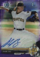 2017 Bowman Draft Chrome Draft Picks Autographs  #CDASB Shane Baz Purple Refractor Baseball Card