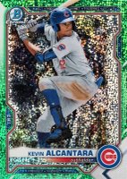 2021 Bowman Draft #BDC62 Kevin Alcantara Chrome-Green Sparkle Refractor Baseball Card