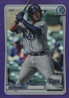 2020 Bowman Draft #BD161 Ronaldo Hernandez Chrome-Purple Refractor Baseball Card