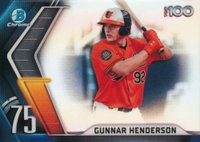 2022 Bowman Chrome Scouts' Top 100 #BTP75 Gunnar Henderson Baseball Card