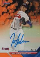 2016 Bowman's Best Best of 2016 Autograph #B16IA Ian Anderson Orange Refractor Baseball Card