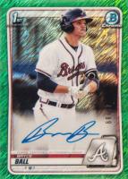 2020 Bowman Chrome Prospect Autographs #CPABBA Bryce Ball Green Shimmer Baseball Card