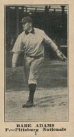 1916 Sporting News #1 Babe Adams Blank Back Baseball Card
