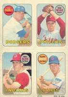 1969 Topps 4 in 1's # Alvis/Beckert/Fairly/Wise Baseball Card