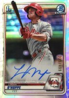 2020 Bowman Chrome Prospect Autographs #CPALOH Logan O'Hoppe Refractor Baseball Card