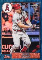 2022 Topps Chrome Ben Baller 1987 Topps #1 Mike Trout Blue Refractor Baseball Card