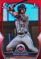 2023 Bowman Draft #BDC96 Nolan McLean Chrome-Red Baseball Card