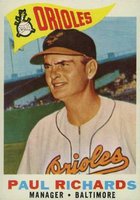 1960 Topps #224 Paul Richards Baseball Card