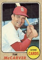 1968 Topps #275 Tim McCarver Baseball Card