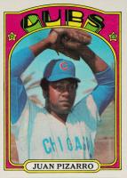 1972 Topps #18g Juan Pizarro Green under C & S Baseball Card