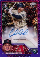 2023 Topps Chrome Update Autograph #ACGM Gabriel Moreno Purple Speckle Baseball Card