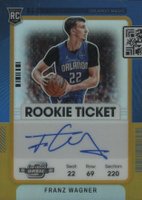 2021 Panini Contenders Optic #101 Franz Wagner Variation-Autograph-Gold Basketball Card