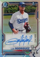 2021 Bowman Chrome Prospect Autographs #CPALR Luis Rodriguez Refractor Baseball Card