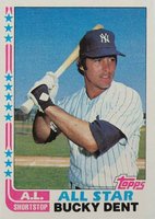 1982 Topps #550 Bucky Dent Baseball Card