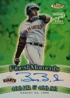 2001 Finest Moments Autographs #FMABB Barry Bonds Baseball Card