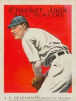 1914 Cracker Jack #81 Jim Delahanty Correct spell Delehanty Baseball Card