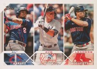 2023 Topps #289 Aaron Judge/Luis Arraez/Xander Bogaerts Baseball Card