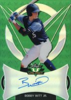 2019 Leaf Valiant Autographs  #BABWJ Bobby Witt Jr. Green Baseball Card