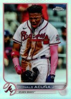 2022 Topps Chrome #165 Ronald Acuna Jr. Refractor Baseball Card