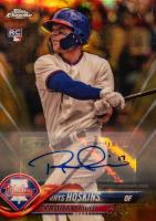 2018 Topps Chrome Update #HMT28 Rhys Hoskins Autograph-Gold Refractor Baseball Card