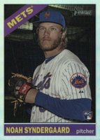 2015 Topps Heritage  #618 Noah Syndergaard Portrait-Chrome-Refractor Baseball Card