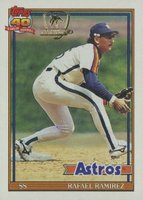 1991 Topps Desert Shield #423 Rafael Ramirez Baseball Card