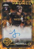 2024 Topps Chrome Sapphire Update Series Chrome Sapphire Autographs #JM Jackson Merrill Gold Baseball Card