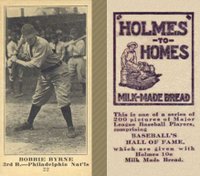 1916 Holmes for Homes Bread #22 Bobbie Byrne Baseball Card