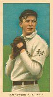 1909 White Borders Ghosts, Miscuts, Proofs, Blank Backs & Oddities #307 Christy Mathewson Dark Cap Baseball Card
