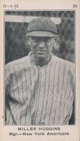 1922 Strip Card #26 Miller Huggins Hand Cut Baseball Card