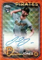 2024 Topps Chrome Update Chrome Baseball Update Series Autographs #RAJJ Jared Jones Orange Wave Baseball Card