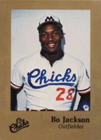 1986 Memphis Chicks #28 Bo Jackson Gold Baseball Card