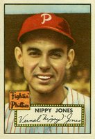1952 Topps #213 Nippy Jones Baseball Card