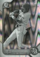 2022 Bowman Draft #BDC26 Chandler Simpson Chrome-Black & White Raywave Refractor Baseball Card