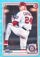 2020 Bowman Draft #BD24 Cade Cavalli Sky Blue Baseball Card