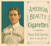 1909 White Borders American Beauty Frame #83 Hal Chase Portrait-Blue Background Baseball Card