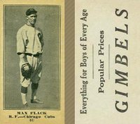 1916 Gimbels #60 Max Flack Baseball Card