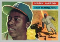 2000 Topps Hank Aaron #3 1956 Topps Reprint Baseball Card