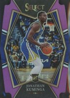 2021 Panini Select #123 Jonathan Kuminga Purple Die-Cut Prizm Basketball Card