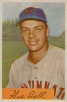 1954 Bowman #124b Gus Bell 11/26 Errors Baseball Card